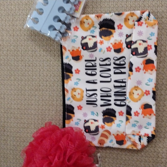 NWT Guinea Pig Makeup Bag and Goodies - Picture 1 of 9